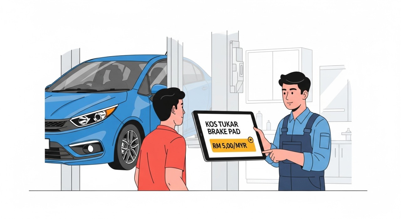 kos tukar brake pad persona