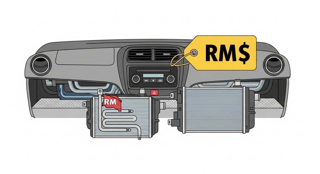 kos tukar cooling coil