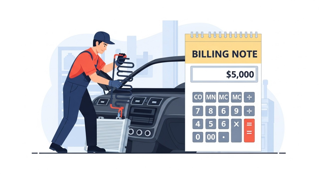 kos tukar cooling coil saga