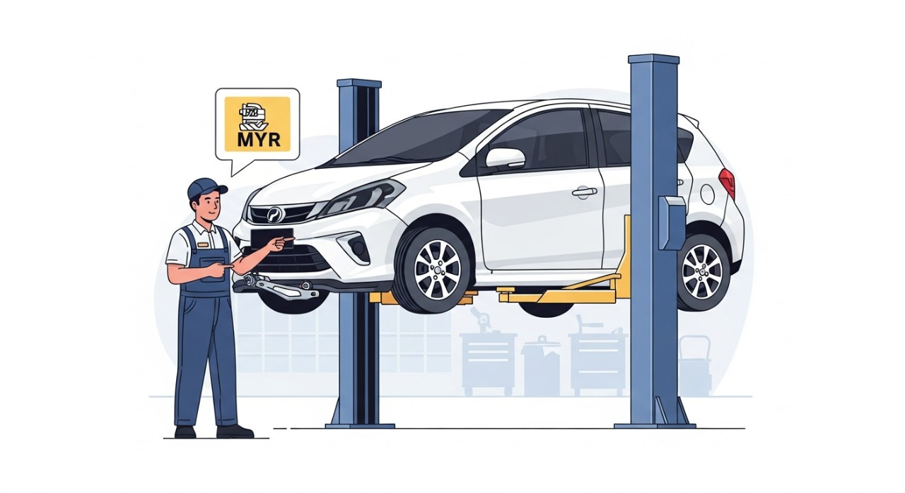 kos tukar lower arm myvi