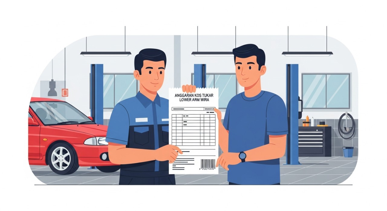 kos tukar lower arm wira