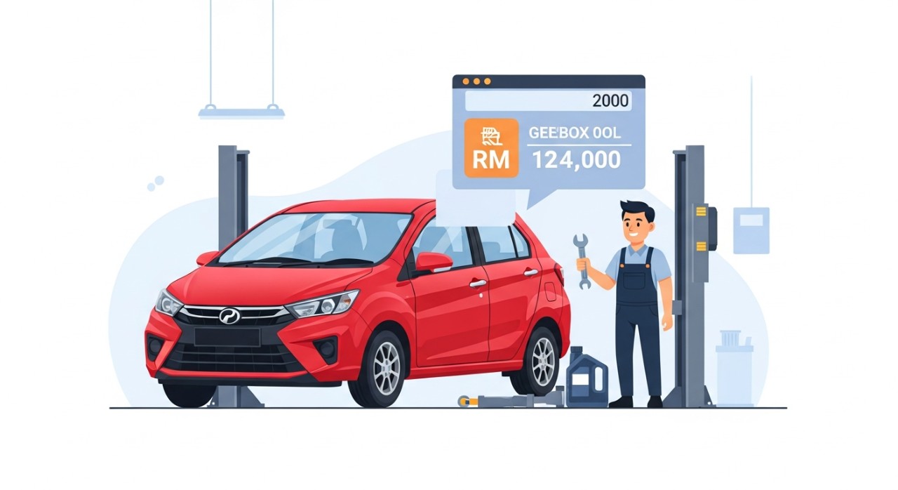 kos tukar minyak gearbox bezza