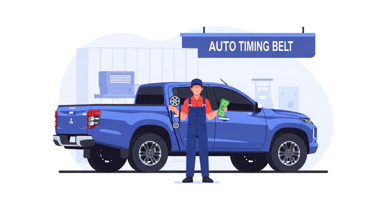 kos tukar timing belt triton