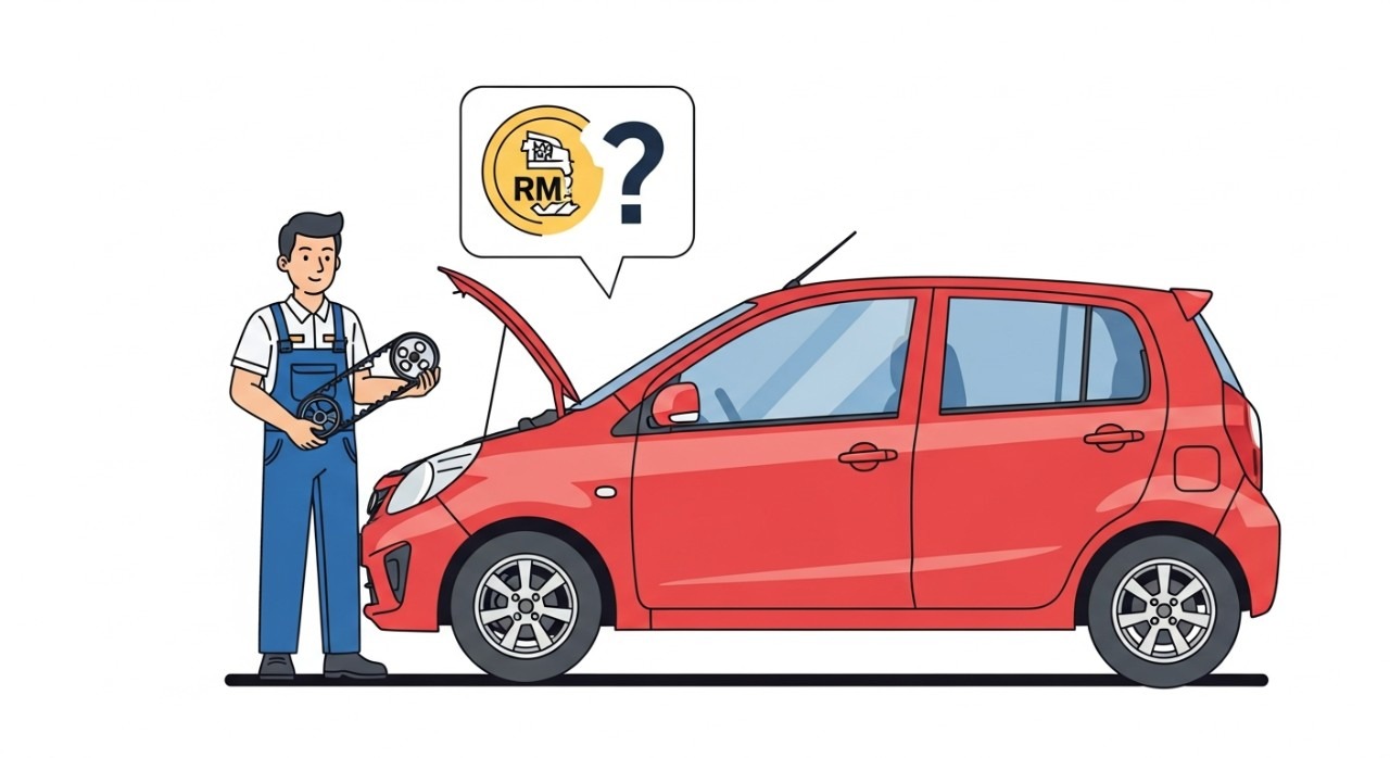 kos tukar timing belt viva