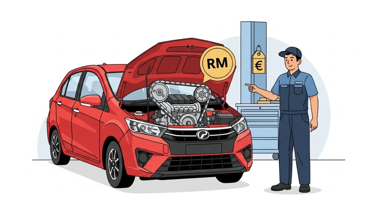 kos tukar timing chain bezza