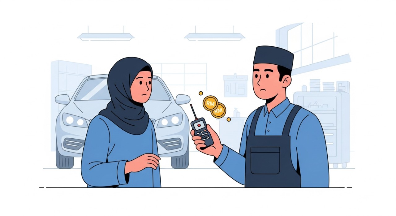 kos umum tukar alarm kereta