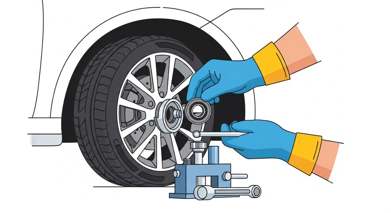 kos umum tukar bearing tayar kereta 1