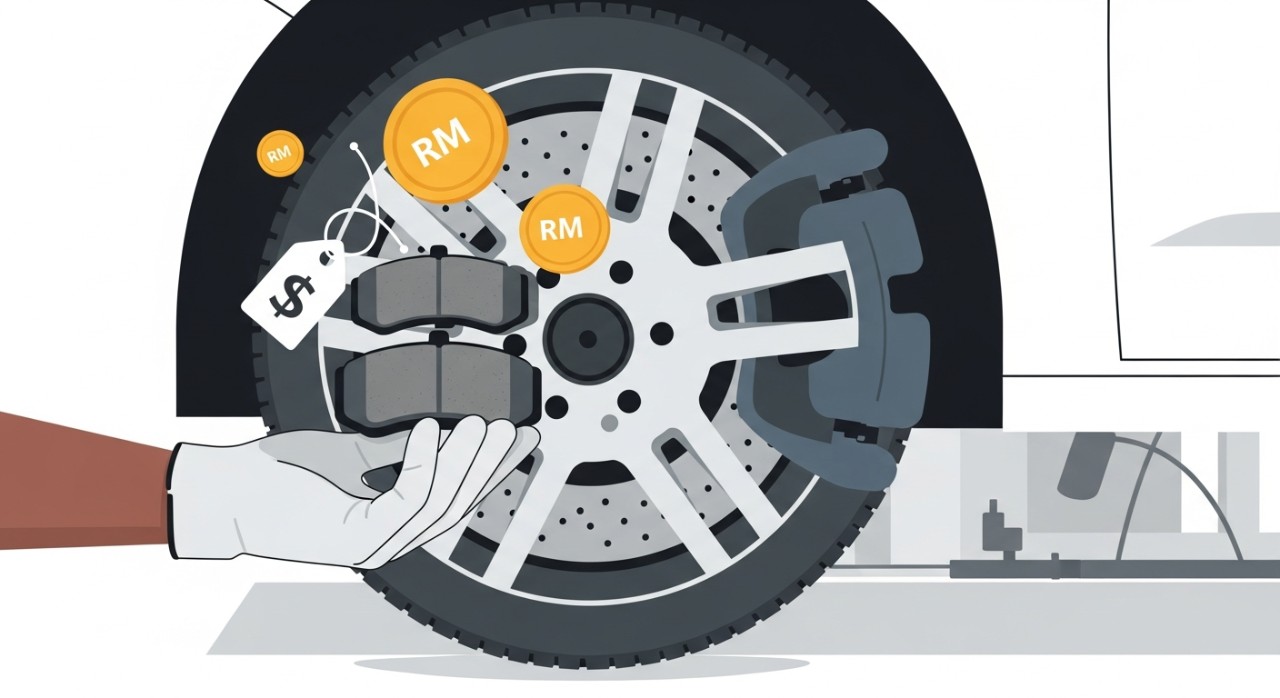 kos umum tukar brake pad kereta