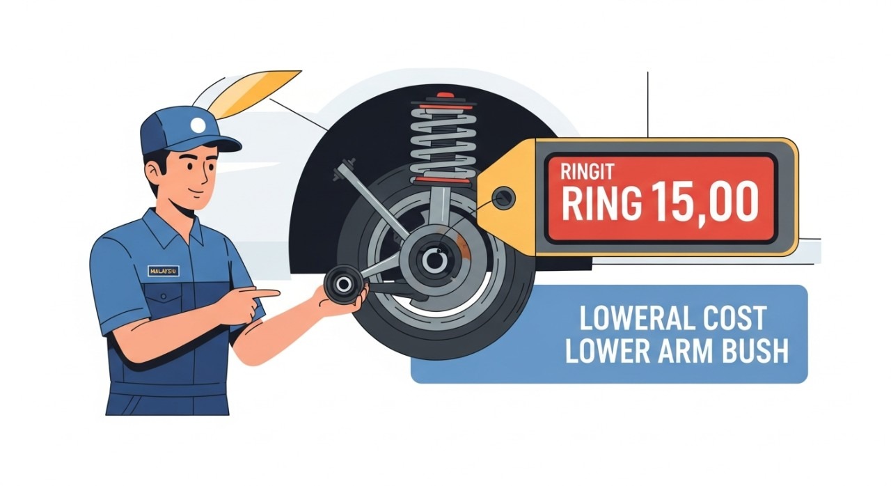 kos umum tukar bush lower arm