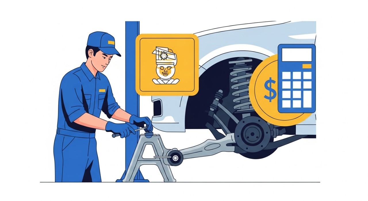 kos umum tukar lower arm