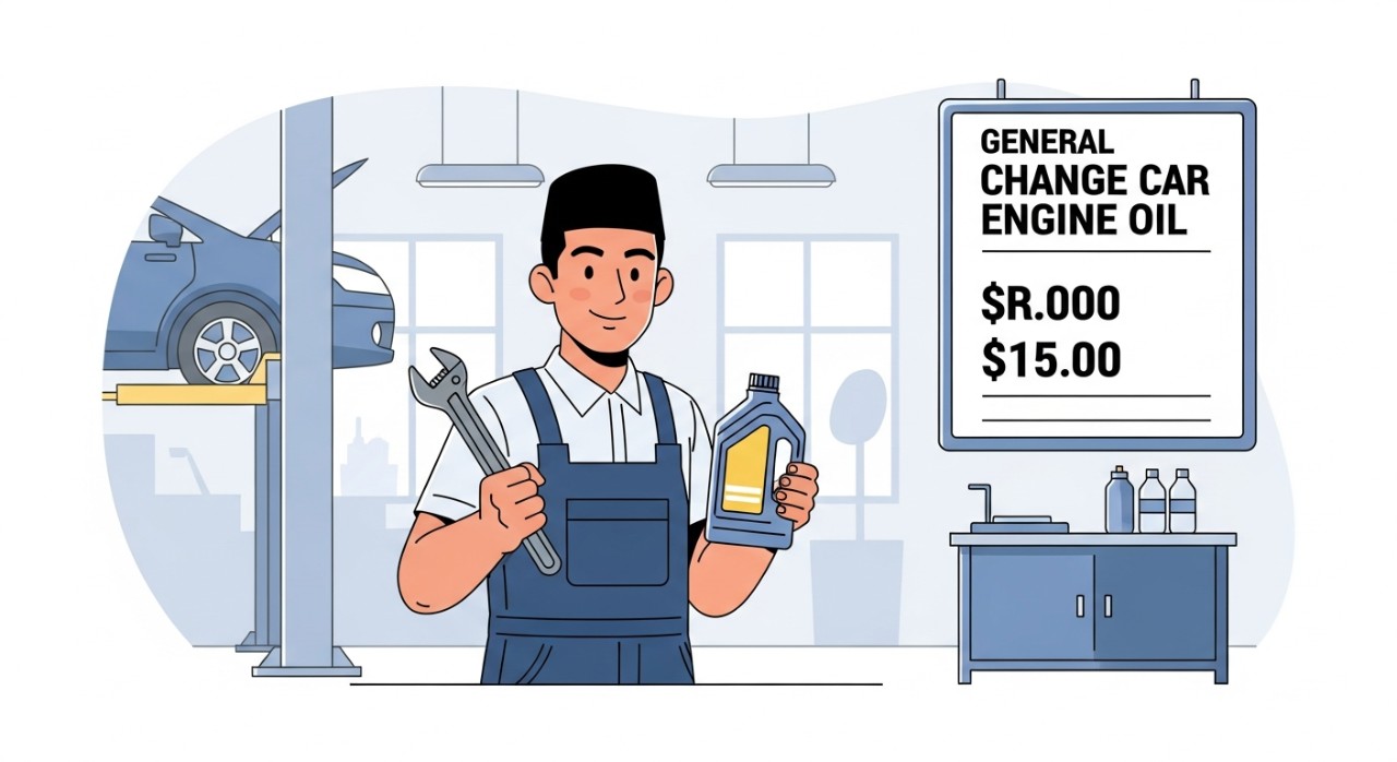 kos umum tukar minyak enjin kereta