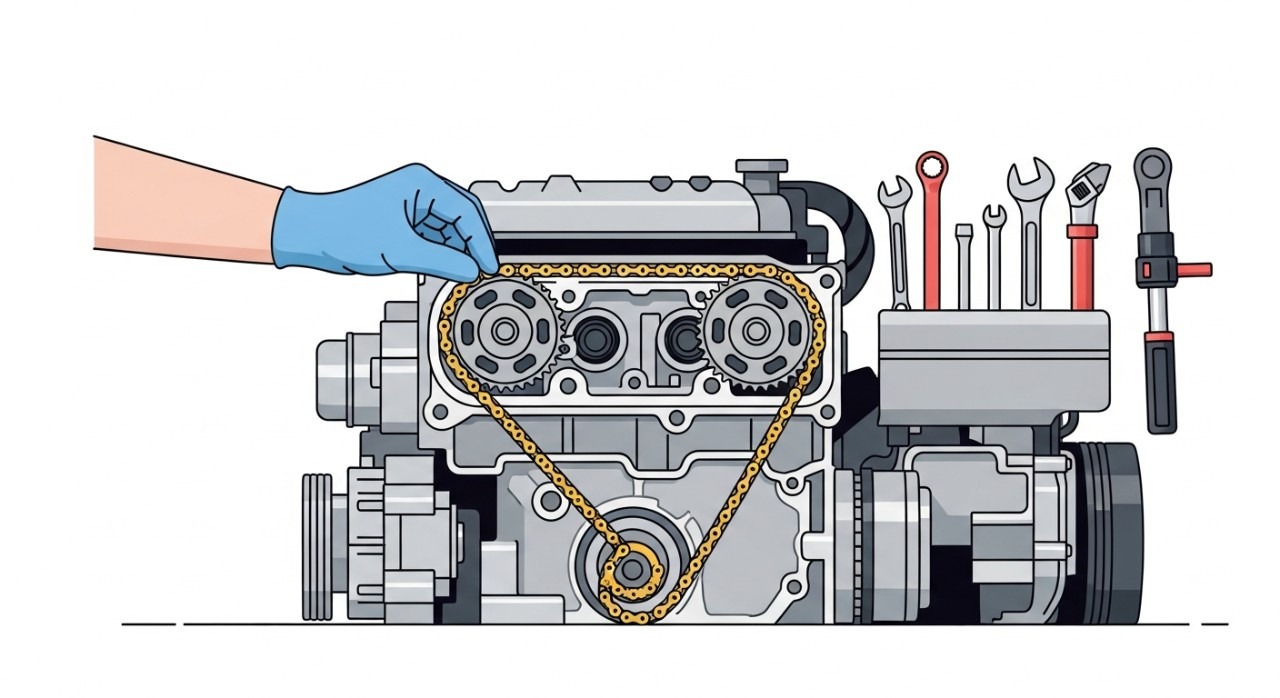 kos umum tukar timing chain